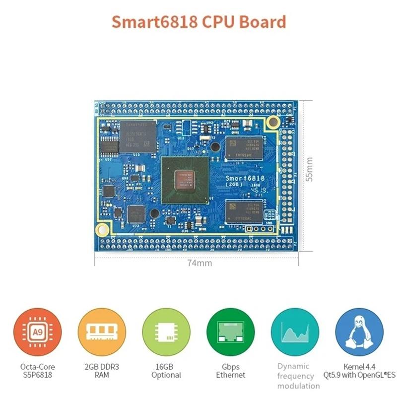 Smart6818 ھ , S5P6818 Cortex-A53 8 ھ, Lubuntu ȵ̵ ھ , 2GB + 16GB EMMC н  , 1 